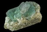 Green Fluorite Crystals on Quartz - China #121999-1